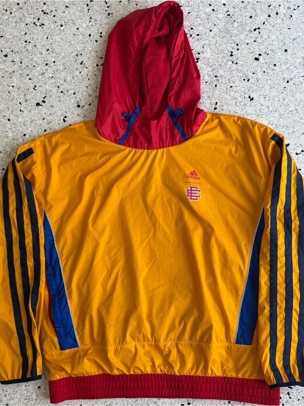 Eric Emanuel x Adidas Men's Hooded Pullover Windbreaker Jacket size M